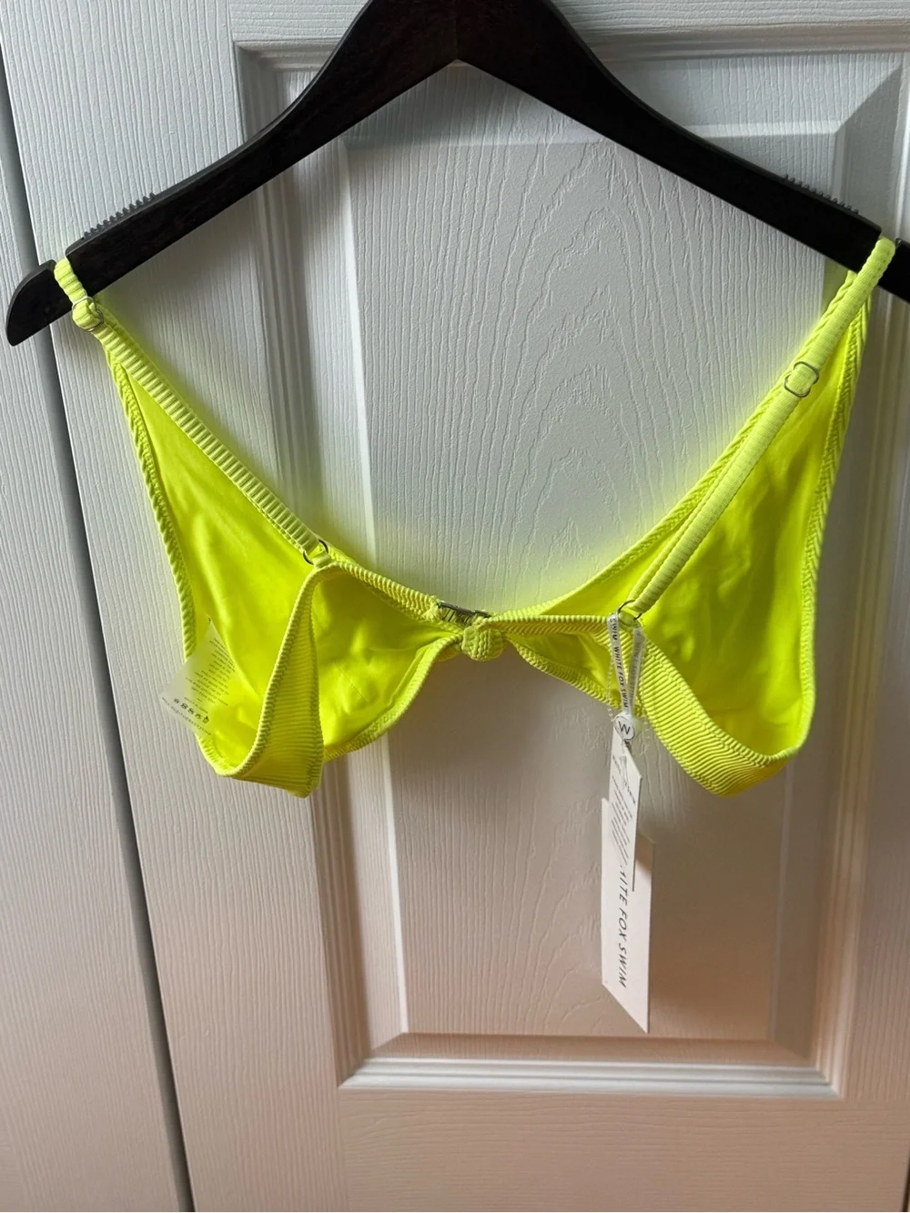White Fox Boutique Hacienda Bikini Top in Neon Yellow